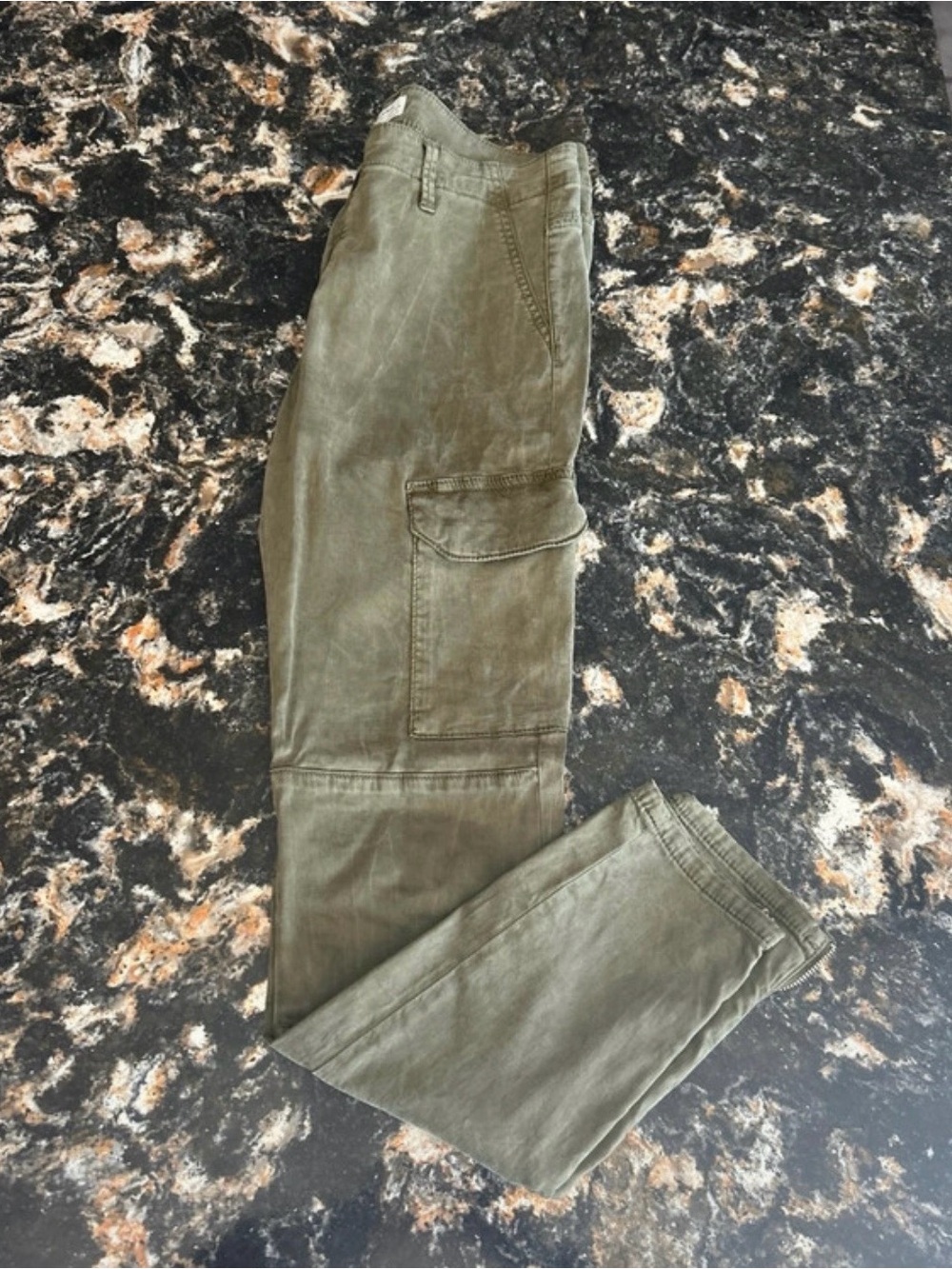 Zara Women's Olive Skinny Cargo Jeans